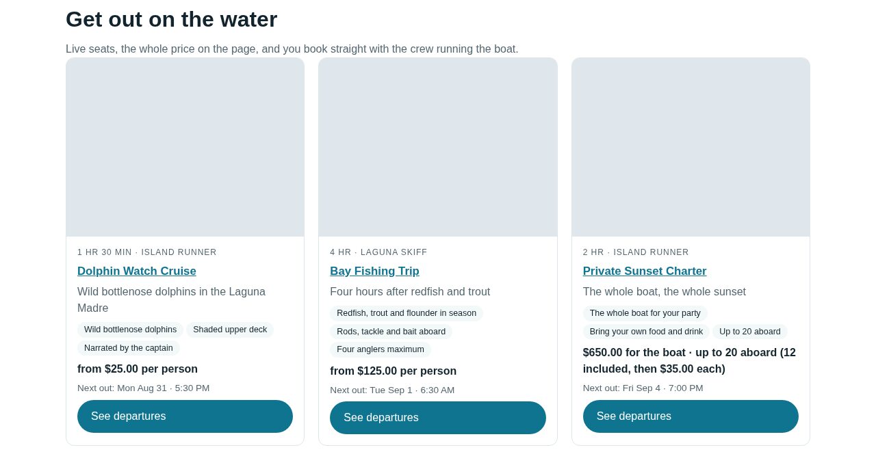 Laguna Madre Dolphin & Bay Tours (demo) screenshot