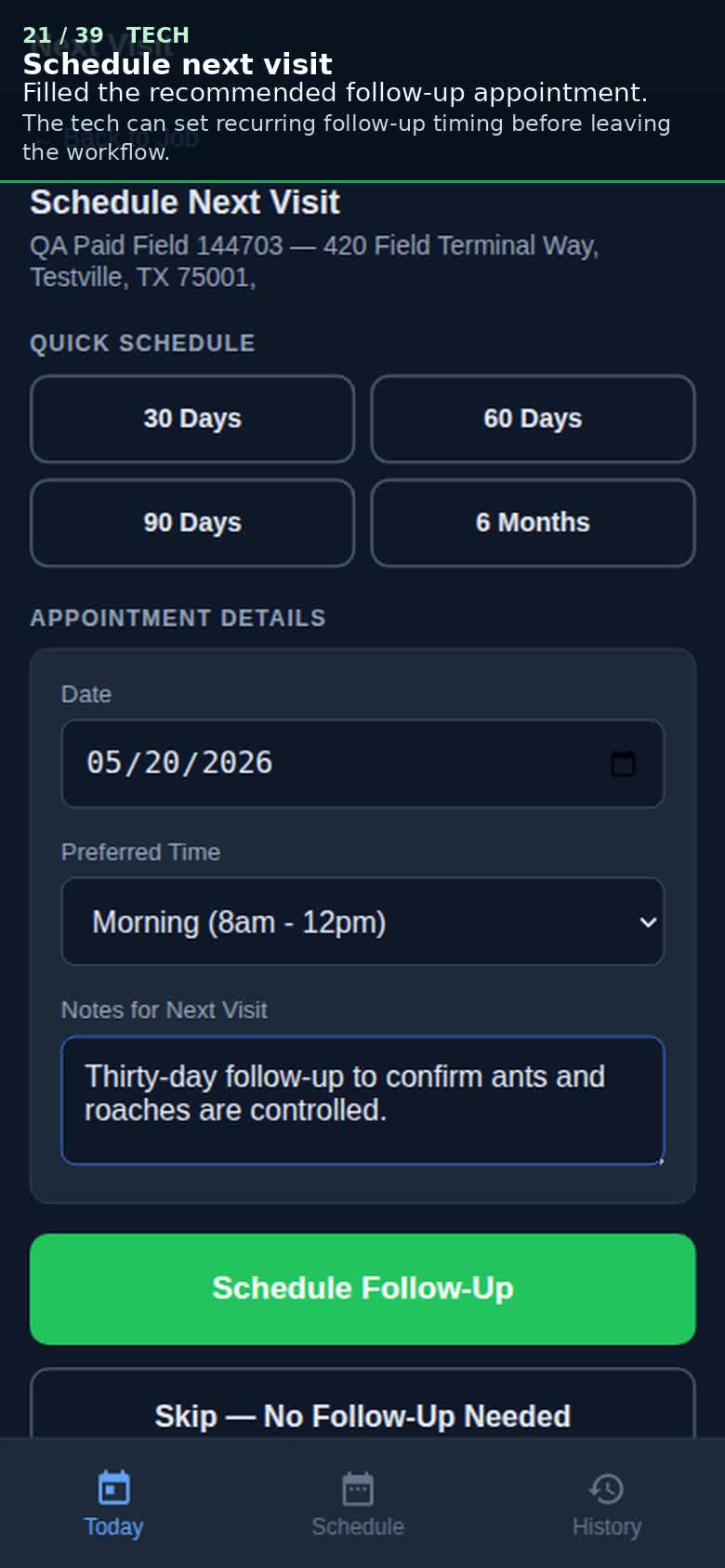 Pest control site demo