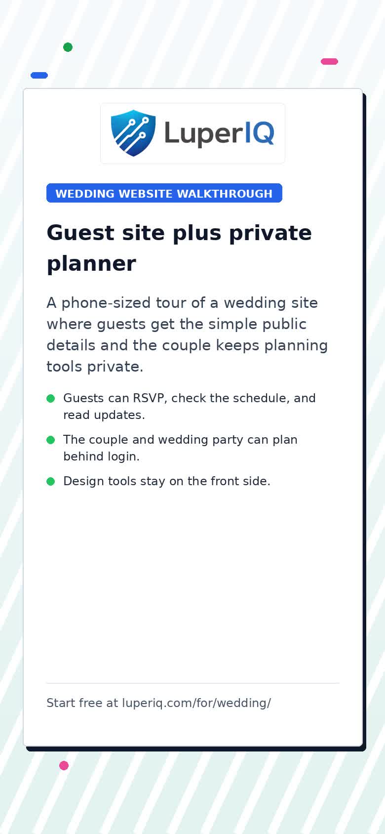 Wedding site demo